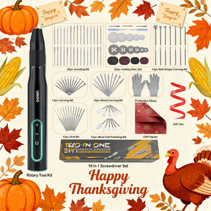 UNIOO Cordless Rotary Tool – 30,000 RPM, 6-Speed, Aluminum, Twist-Lock