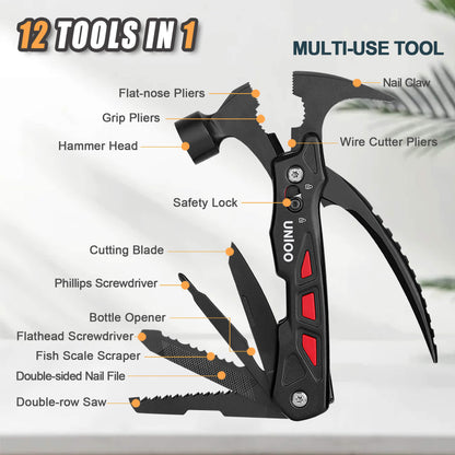 UNIO H1 Multi Tool Hammer 12 in 1  with Safety Lock