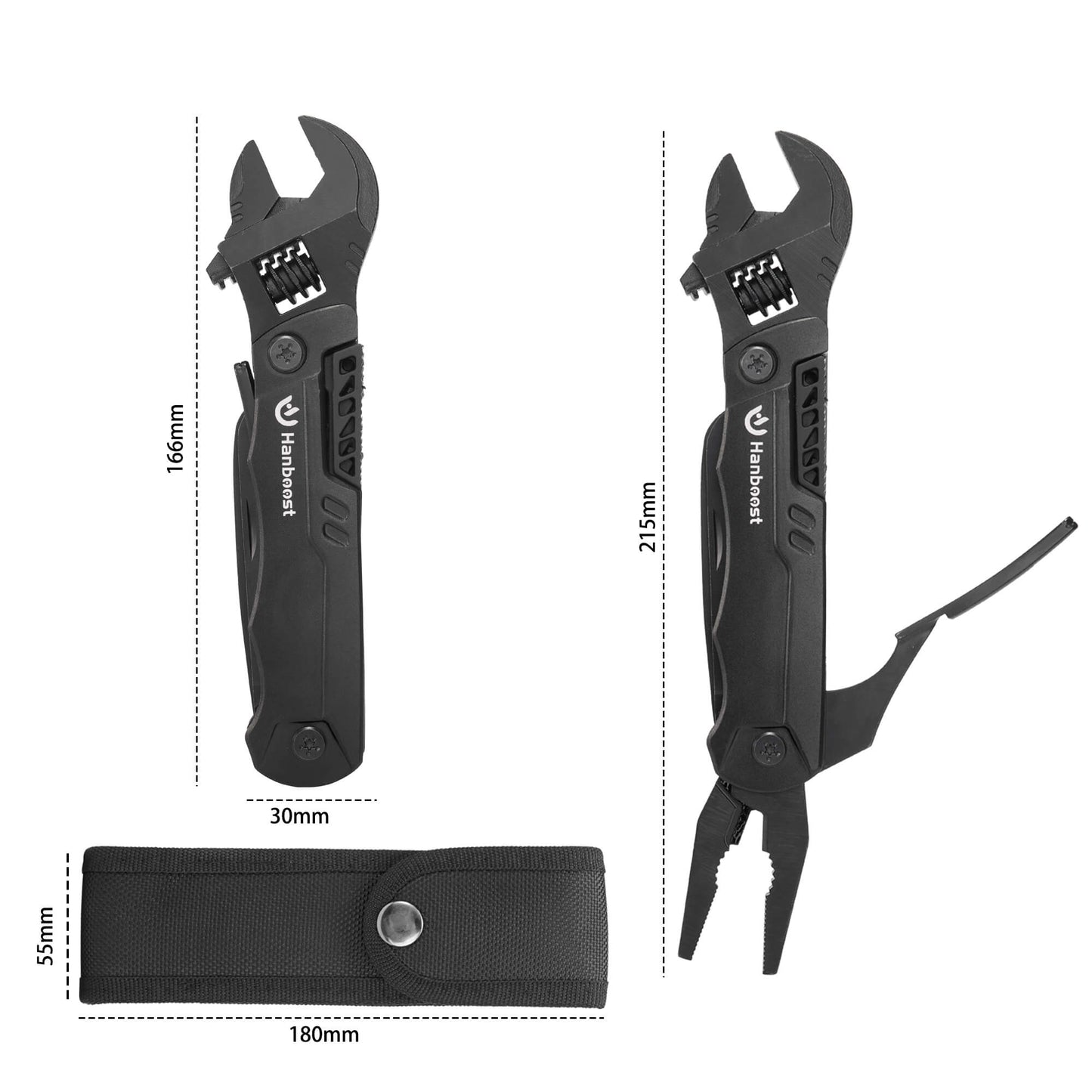 Unioo 19 In 1 Multitool Wrench with Wire Cutter for Outdoor Camping